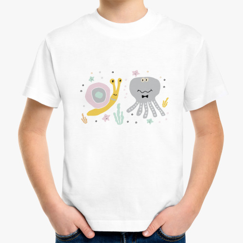 Детская футболка Осьминог и улитка
