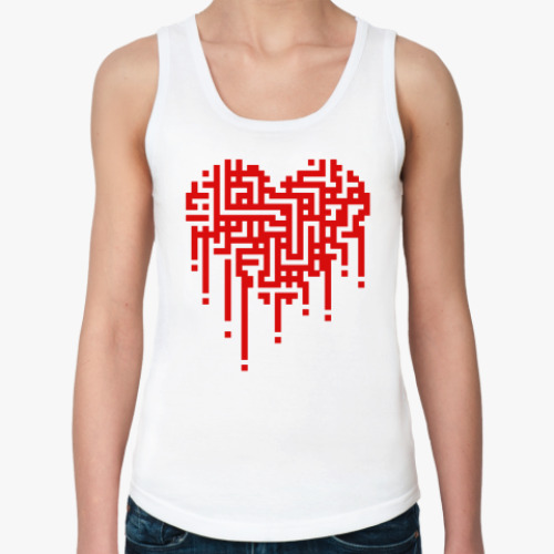 Женская майка майка Pixel Heart