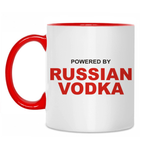 Кружка Pewered by Russian vodka