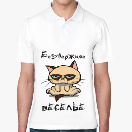 Рубашка поло Недовольный кот ( Grumpy cat )