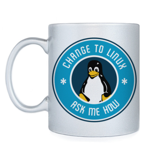 Кружка Change to Linux пингвин Tux