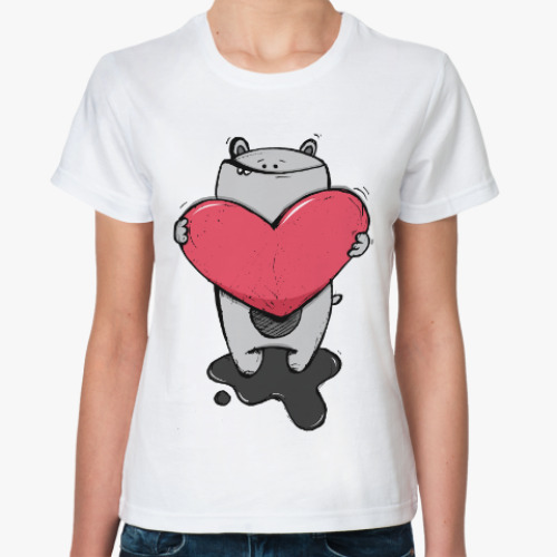 Классическая футболка Монстр с сердцем