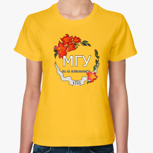Женская футболка Flowers MSU