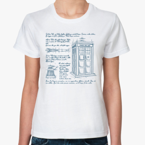 Классическая футболка Схема Тардиса