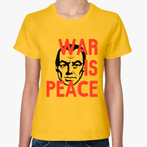 Женская футболка Война это мир
