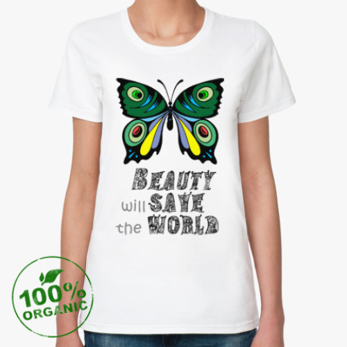 Женская футболка из органик-хлопка Бабочка Фрейда