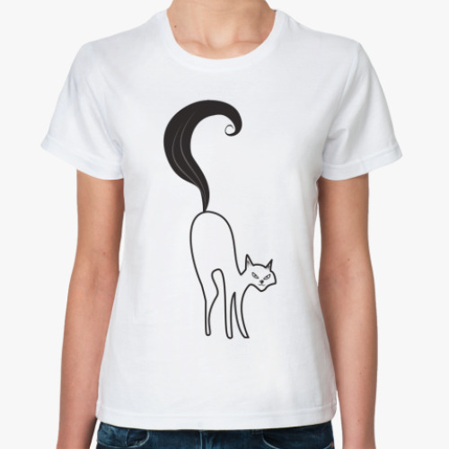 Классическая футболка кот