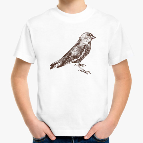 Детская футболка Vintage Bird Птица Винтаж