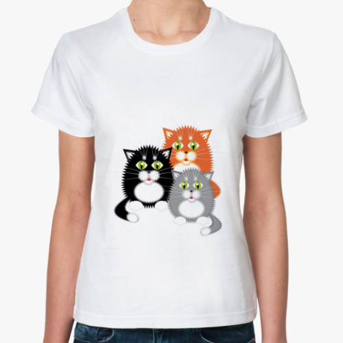 Классическая футболка   Котята