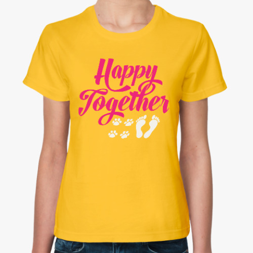 Женская футболка Счастливы Вместе