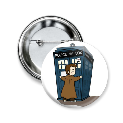 Значок 50мм Doctor and TARDIS
