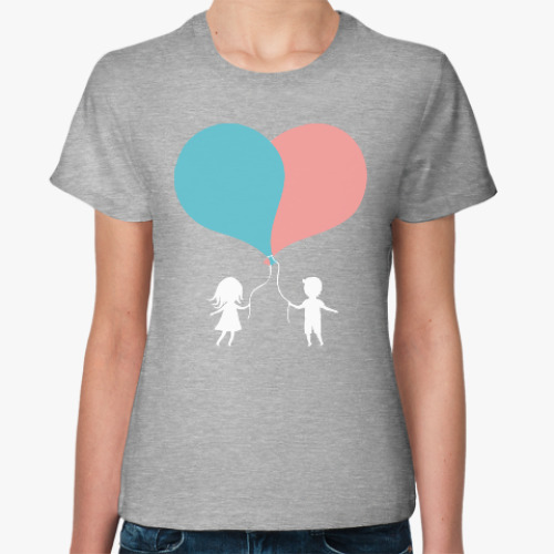 Женская футболка Мальчик и девочка - это любовь