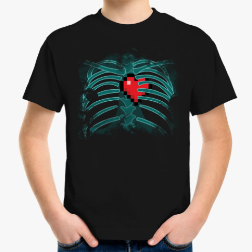 Детская футболка Рентгенография сердца в клетке
