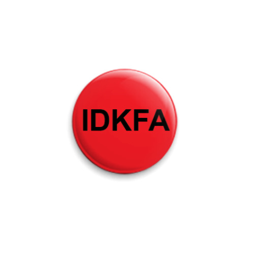 Значок 25мм IDKFA красный