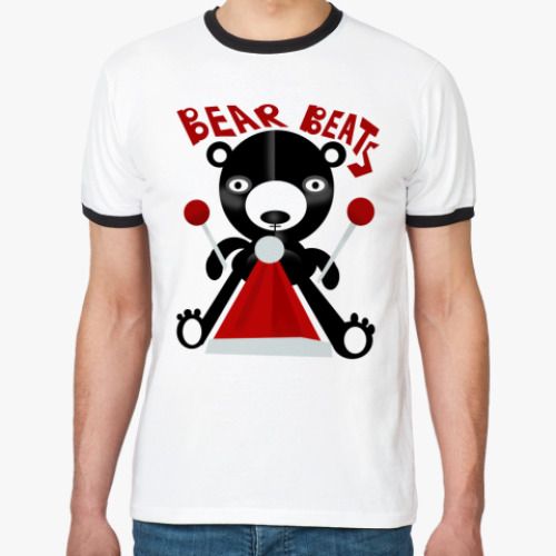 Футболка Ringer-T Bear Beats