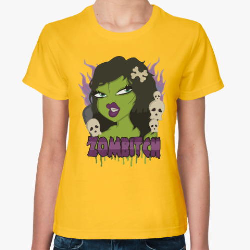 Женская футболка Зомби-стерва