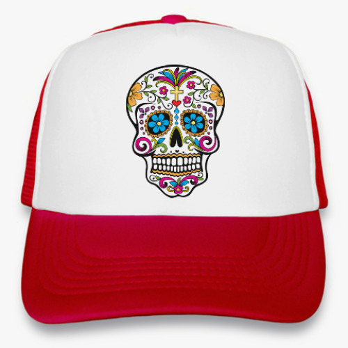 Кепка-тракер Мексиканский череп Calavera