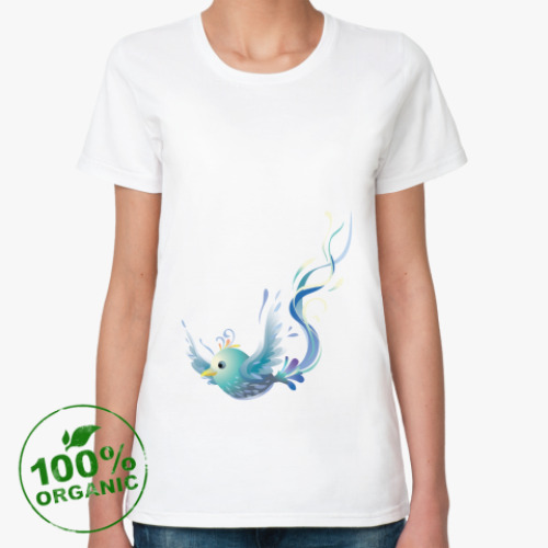 Женская футболка из органик-хлопка Птичка