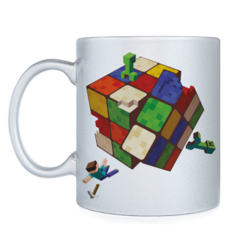 Кружка Майнкрафт и кубик Рубика