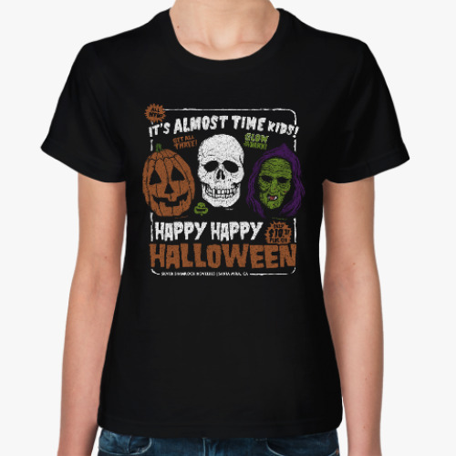 Женская футболка Счастливого Хэллоуина