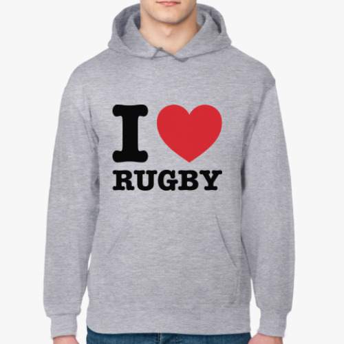 Толстовка худи I love rugby