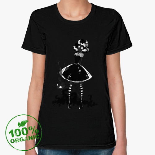 Женская футболка из органик-хлопка Black rabbit