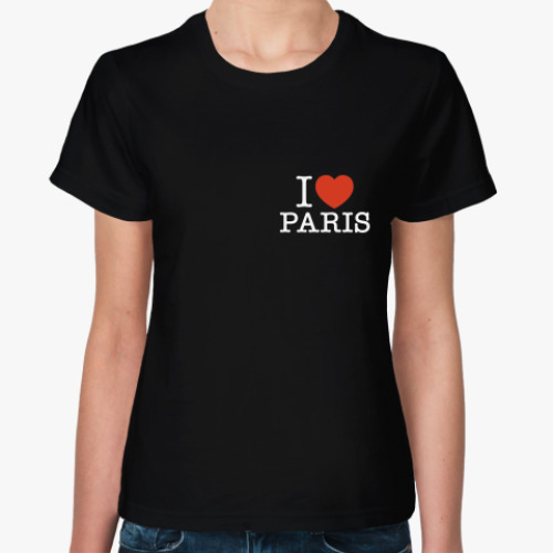 Женская футболка I love Paris