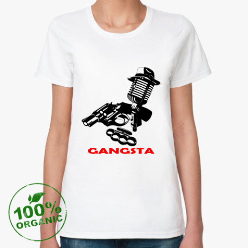 Женская футболка из органик-хлопка Rap Gangsta