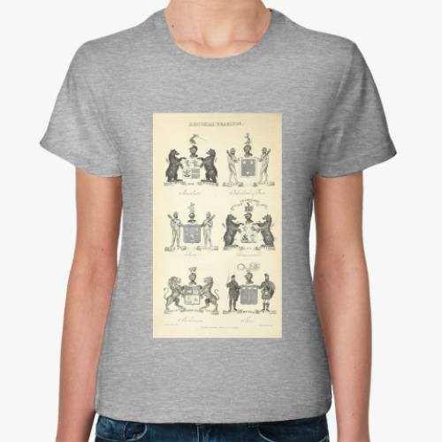 Женская футболка Гербы (винтажная иллюстрация)