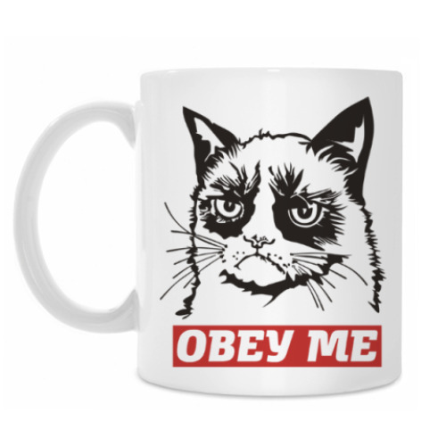 Кружка Obey the kitty.