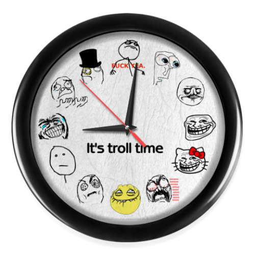 Настенные часы Trollface