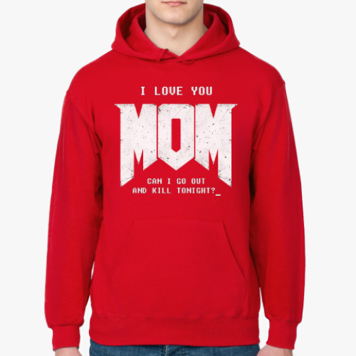 Толстовка худи I Love You MOM! в стиле DOOM