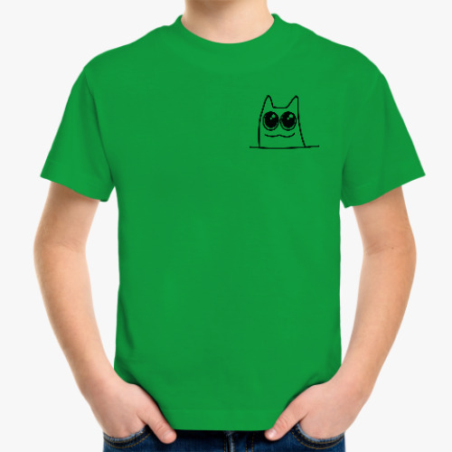 Детская футболка Карманный котик