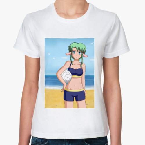 Классическая футболка  Хицудзи на пляже