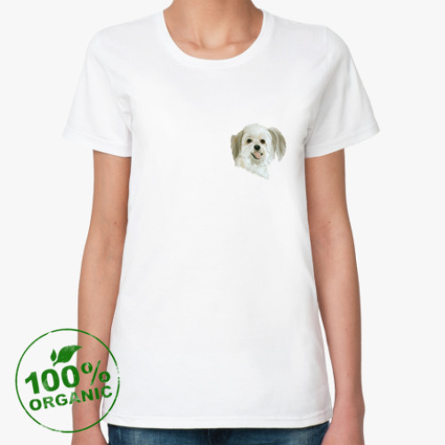 Женская футболка из органик-хлопка white dog