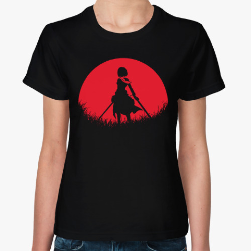 Женская футболка Красная Луна