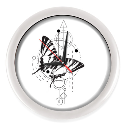 Настенные часы Butterfly abstract geometry