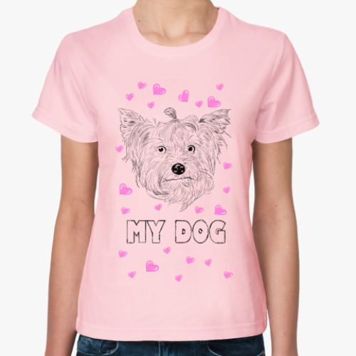 Женская футболка Love my dog