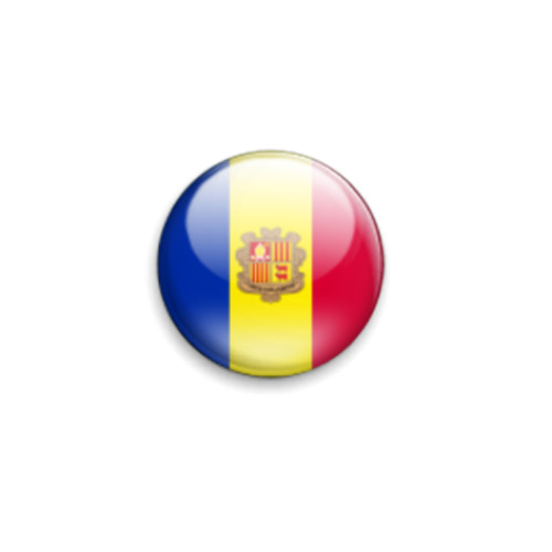 Значок 25мм Флаг Андорры