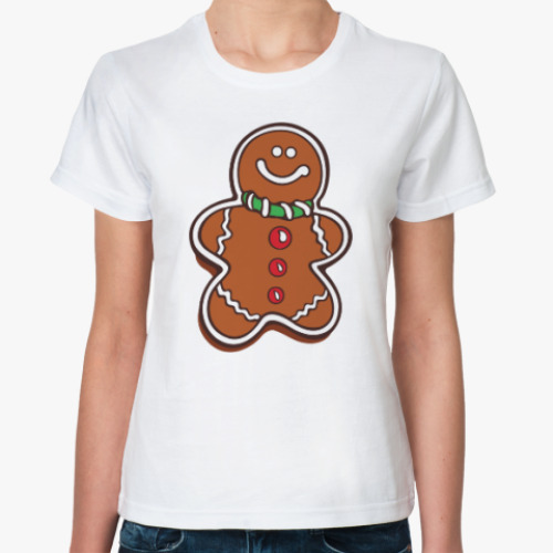 Классическая футболка Новогоднее печенье Пряня