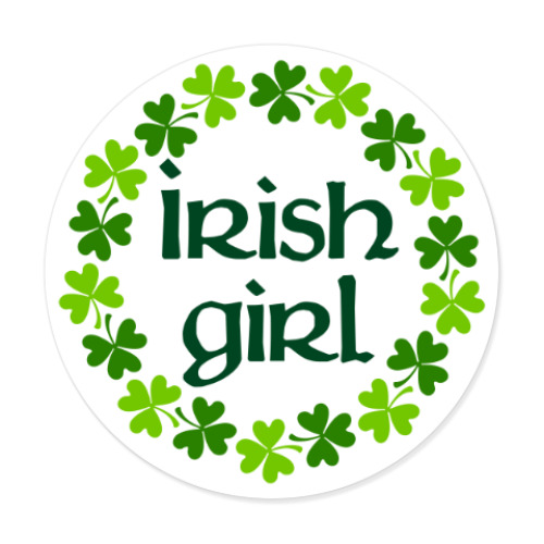 Виниловые наклейки Irish girl