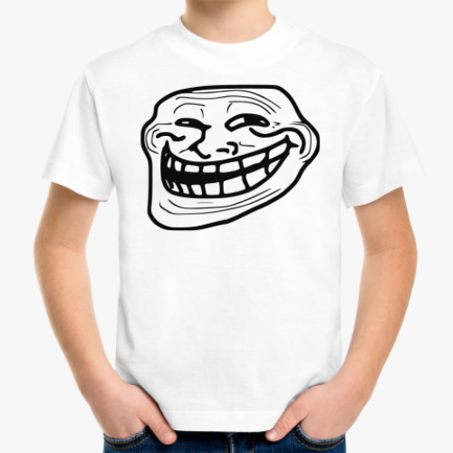 Детская футболка Мем Trollface
