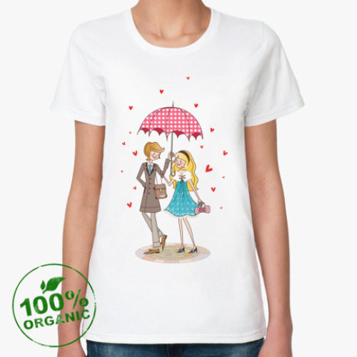 Женская футболка из органик-хлопка  PinkLove