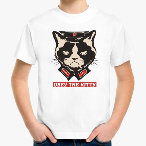 Детская футболка Obey the kitty