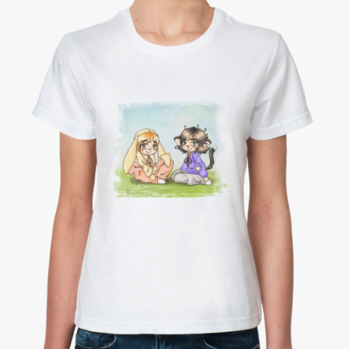 Классическая футболка Bunny&Neko
