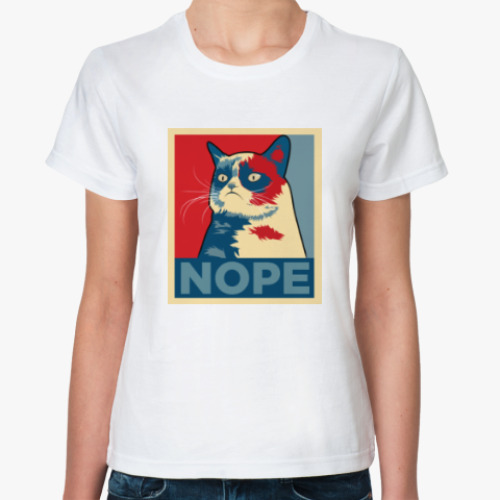 Классическая футболка Grumpy cat - NOPE