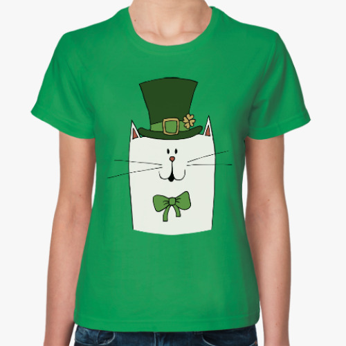 Женская футболка Ирландский Кот