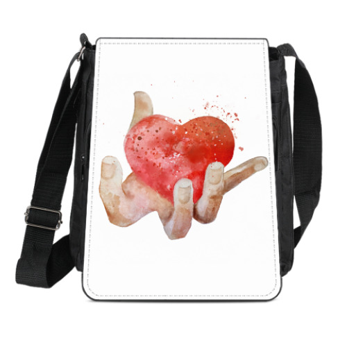 Сумка-планшет Сердце в руке, heart in hand