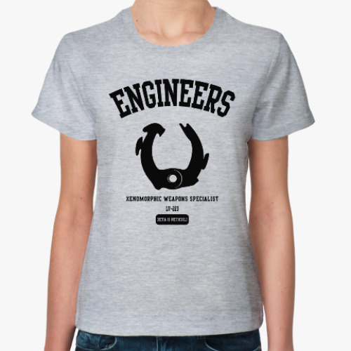 Женская футболка Чужой. Инженеры