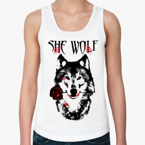 Женская майка She Wolf -  Волчица
